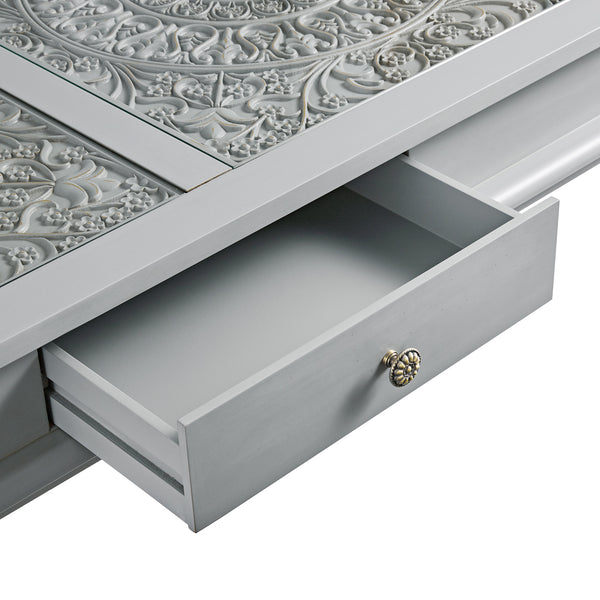 Chantilly Mid Grey Coffee Table with Drawers - daals