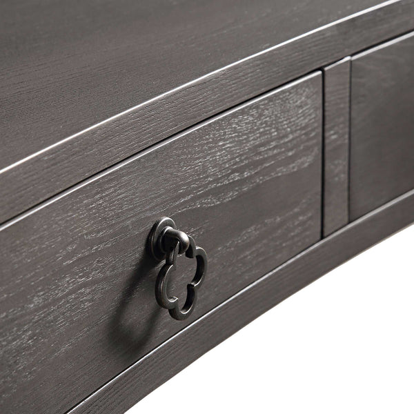 Thalia Concave Dressing Table, Silver Oak