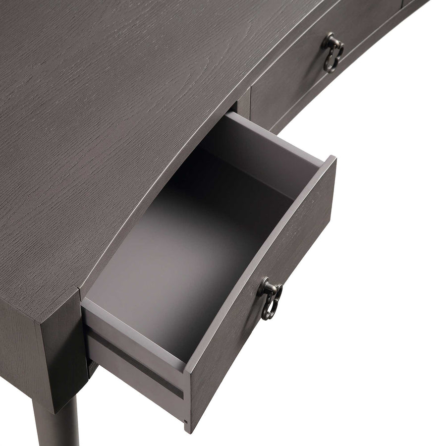 Thalia Concave Dressing Table, Silver Oak