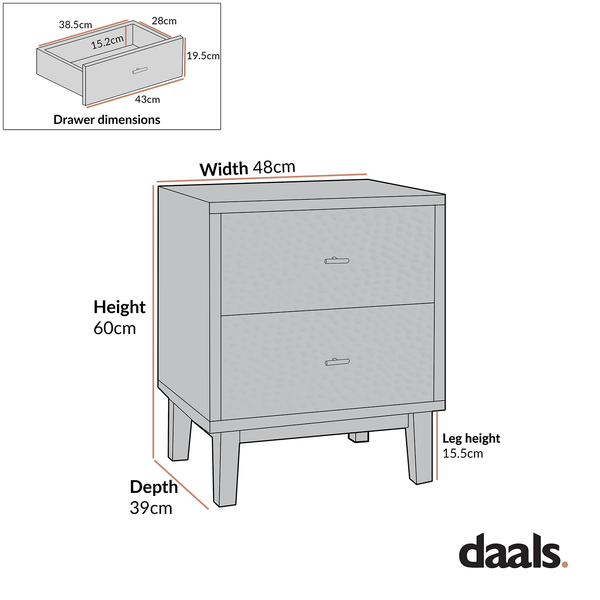 Bianca Chip Carved Bedside Table, Antique Bronze & Black