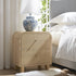 Maude 2 Drawer Bedside Table, Natural Ash with Raffia - daals