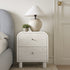 Maude 2 Drawer Bedside Table, Washed White Ash - daals