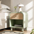 Maude 1 Drawer Bedside Table, Muted Pistachio Ash with Raffia - daals