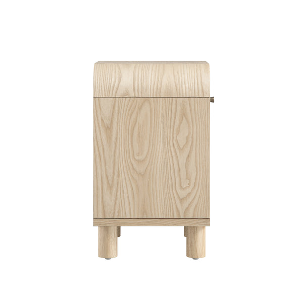 Maude 1 Drawer Bedside Table, Natural Ash