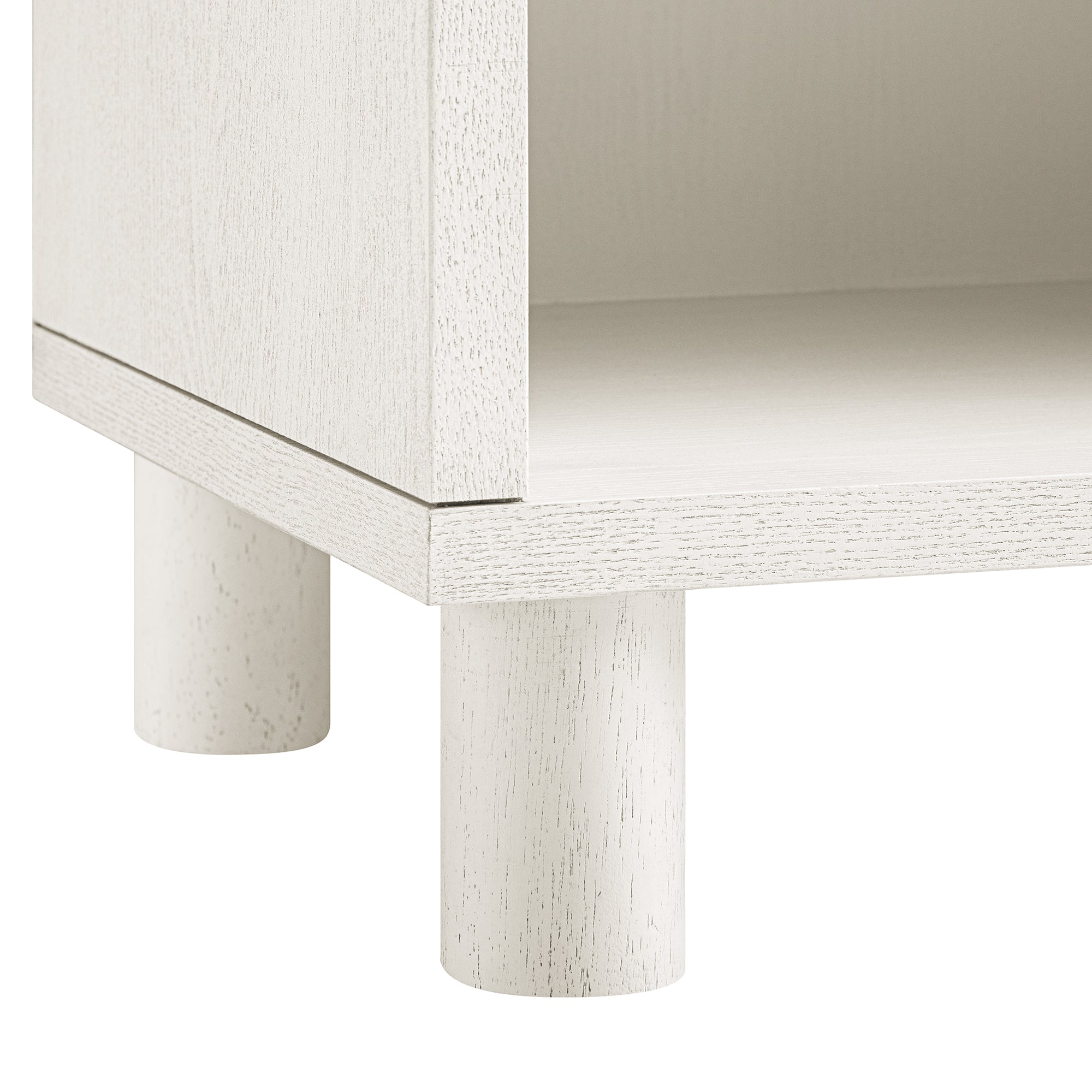 Maude 1 Drawer Bedside Table, Washed White Ash