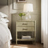 Elstowe Faux Bamboo 2 - Drawer Bedside Table, Sage Green - daals