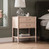 Elstowe Faux Bamboo 2 - Drawer Bedside Table, Nude Pink - daals