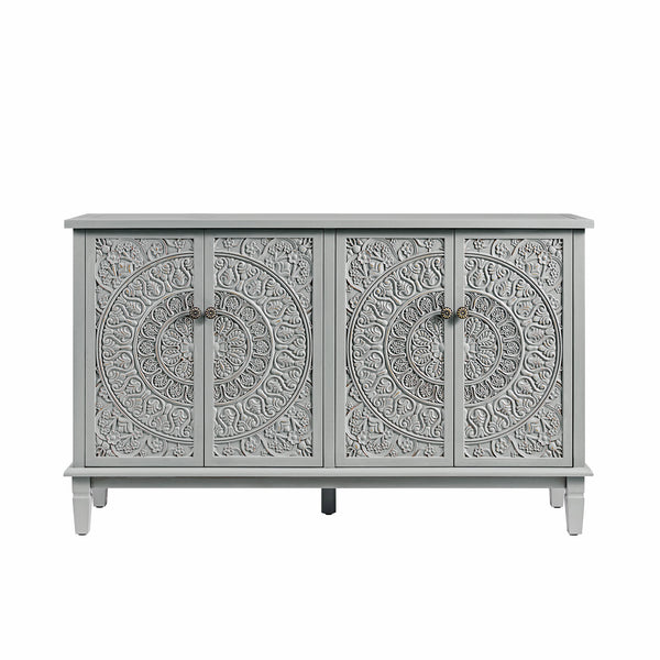 Chantilly Mid Grey Carved Large Sideboard - daals