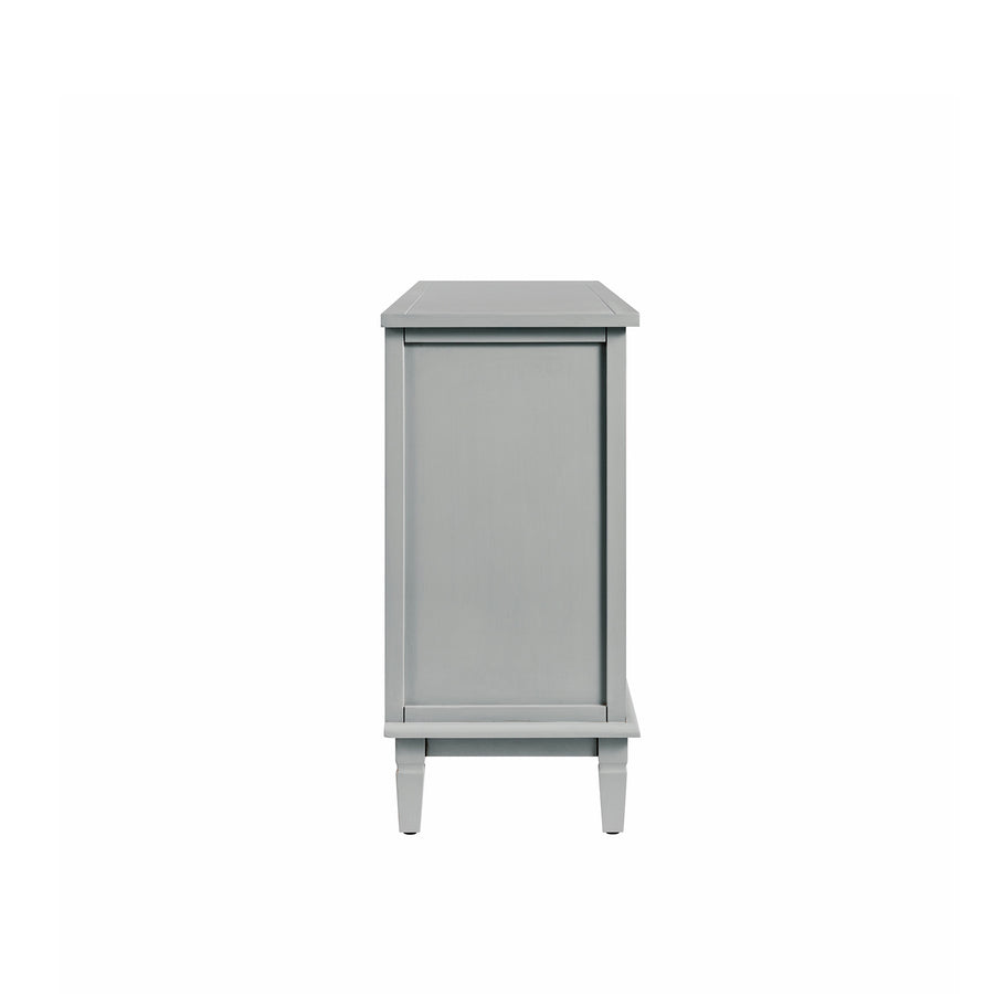 Chantilly Mid Grey Carved Large Sideboard - daals