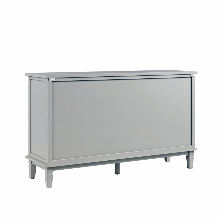 Chantilly Mid Grey Carved Large Sideboard - daals