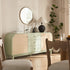 Maude Wide 3 - Drawer Sideboard, Muted Pistachio Ash with Raffia - daals
