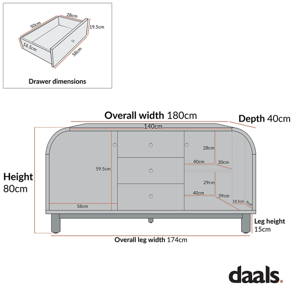 Maude Wide 3-Drawer Sideboard, Natural Ash