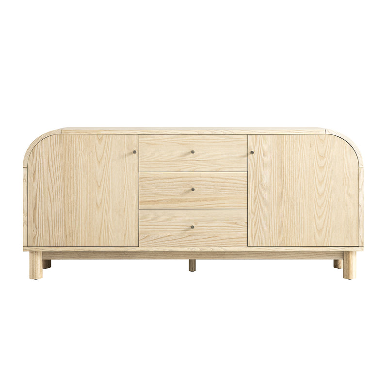 Maude Wide 3-Drawer Sideboard, Natural Ash