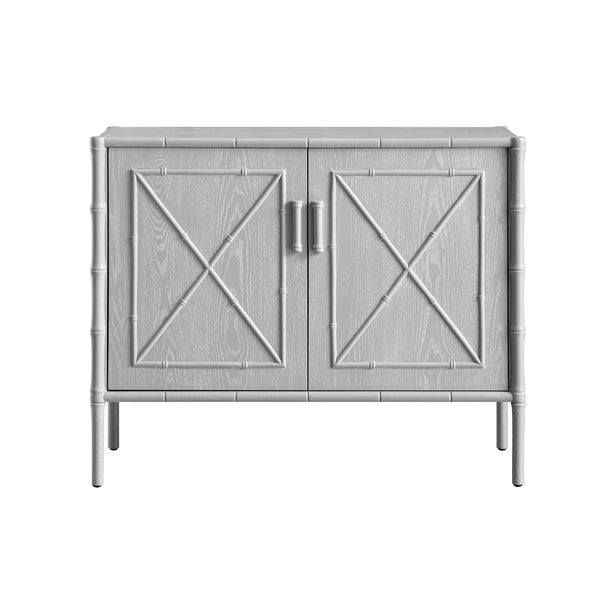 Elstowe Faux Bamboo Small Sideboard, Warm Grey - daals