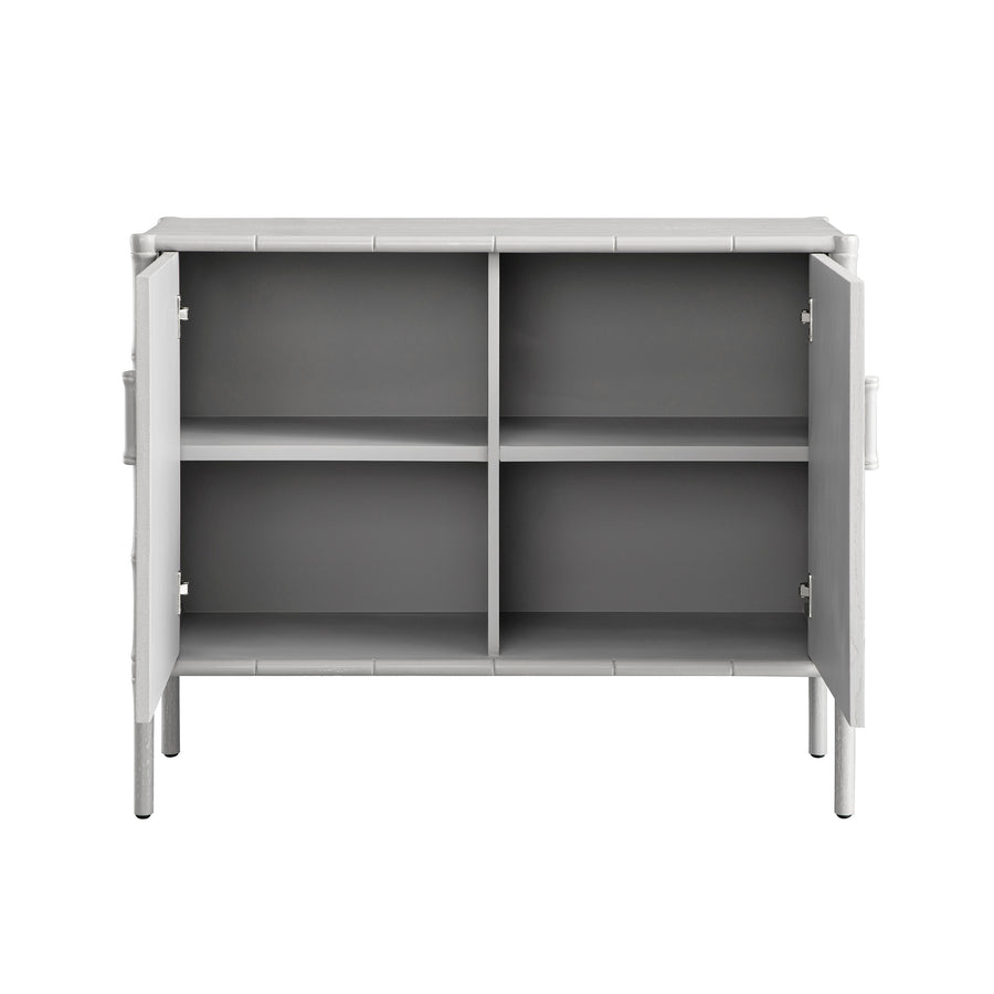 Elstowe Faux Bamboo Small Sideboard, Warm Grey