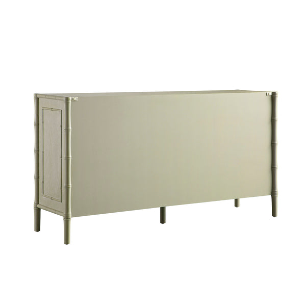 Elstowe Faux Bamboo Large Sideboard, Sage Green
