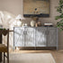 Elstowe Faux Bamboo Large Sideboard, Warm Grey - daals