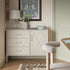 Elstowe Faux Bamboo 1 - Door 3 - Drawer Sideboard, Shaded White - daals