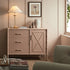 Elstowe Faux Bamboo 1 - Door 3 - Drawer Sideboard, Nude Pink - daals