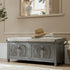 Chantilly Mid Grey Carved Storage Bench - daals