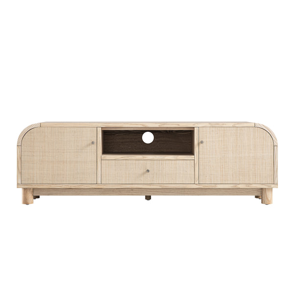 Maude TV Unit, Natural Ash with Raffia - daals