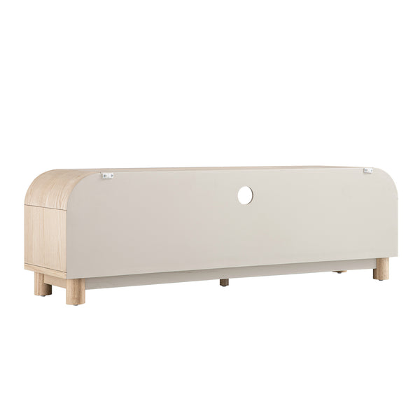 Maude TV Unit, Natural Ash with Raffia