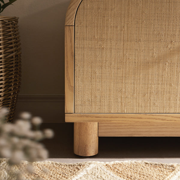 Maude TV Unit, Natural Ash with Raffia - daals