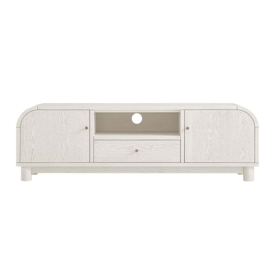 Maude TV Unit, Washed White Ash