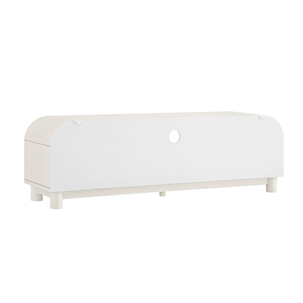 Maude TV Unit, Washed White Ash