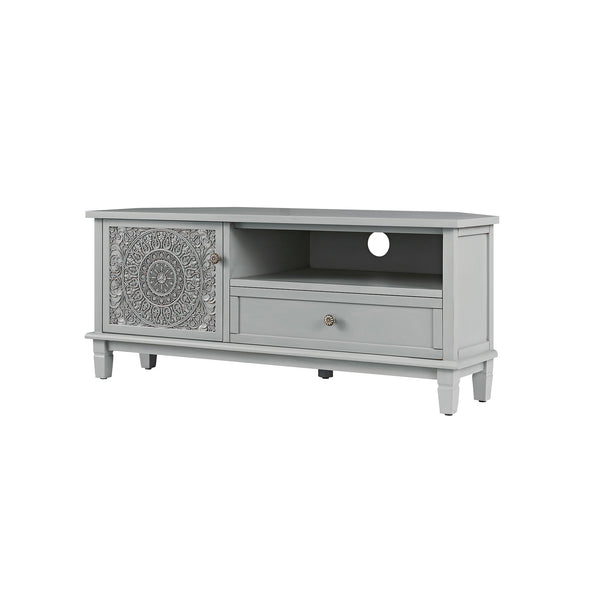 Chantilly Mid Grey Corner TV Unit - daals