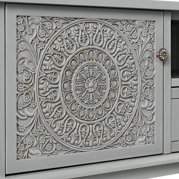 Chantilly Mid Grey Corner TV Unit - daals