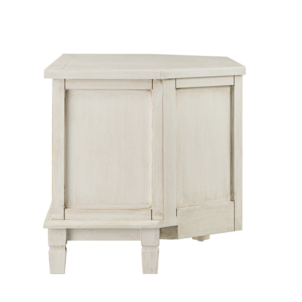 Chantilly Whitewashed Corner TV Unit