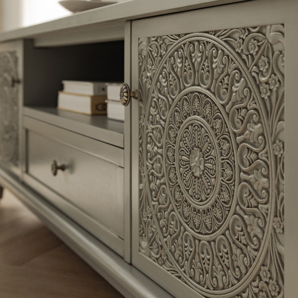 Chantilly Mid Grey 150cm Wide TV Unit - daals