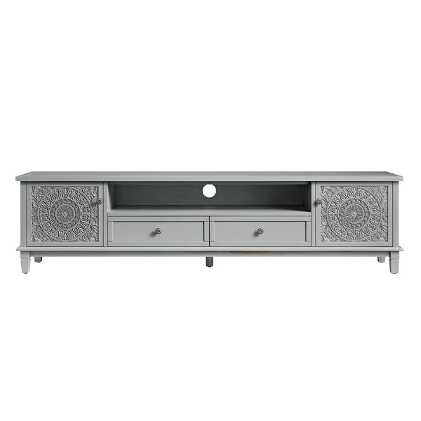 Chantilly Mid Grey 200cm Wide TV Unit - daals