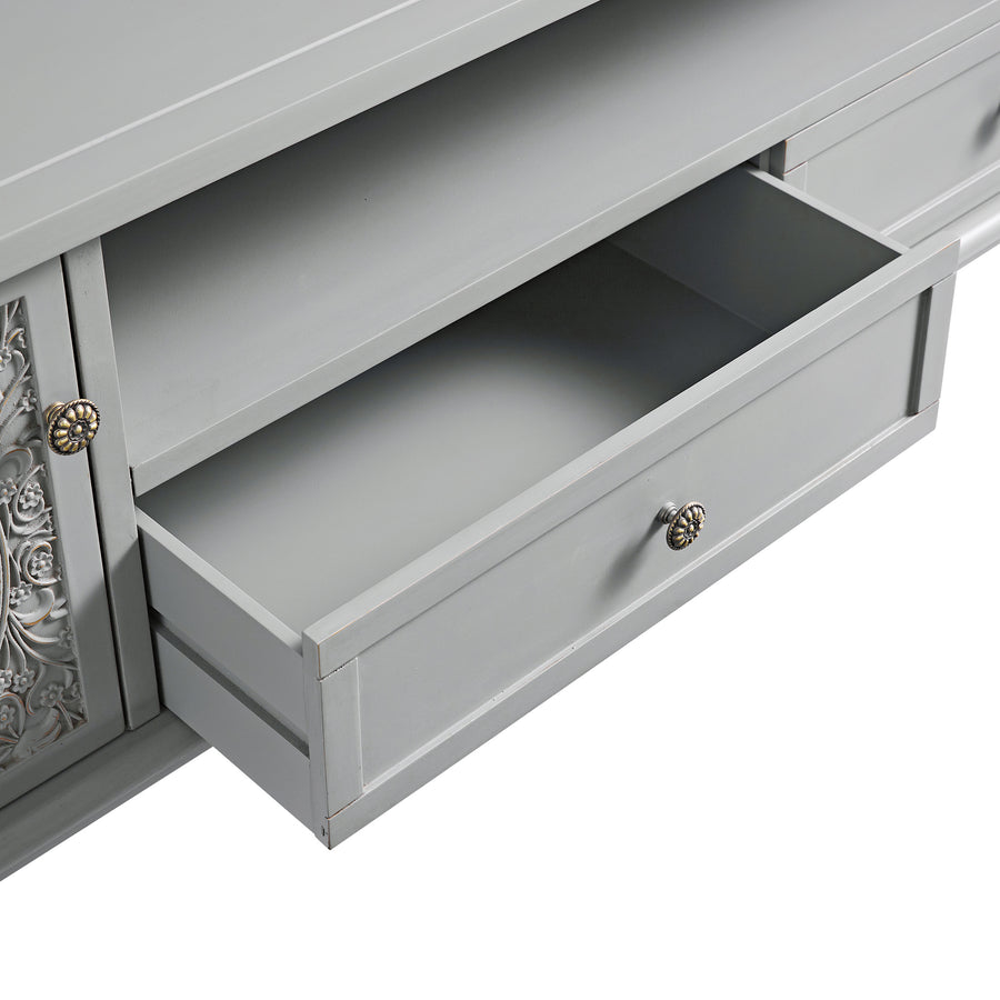Chantilly Mid Grey 200cm Wide TV Unit
