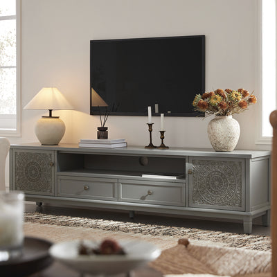 Chantilly Mid Grey 200cm Wide TV Unit