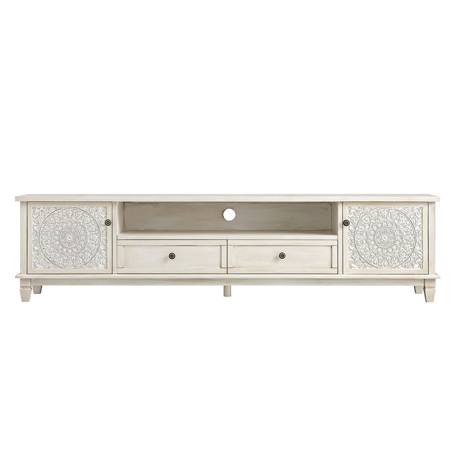 Chantilly Whitewashed 200cm Wide TV Unit