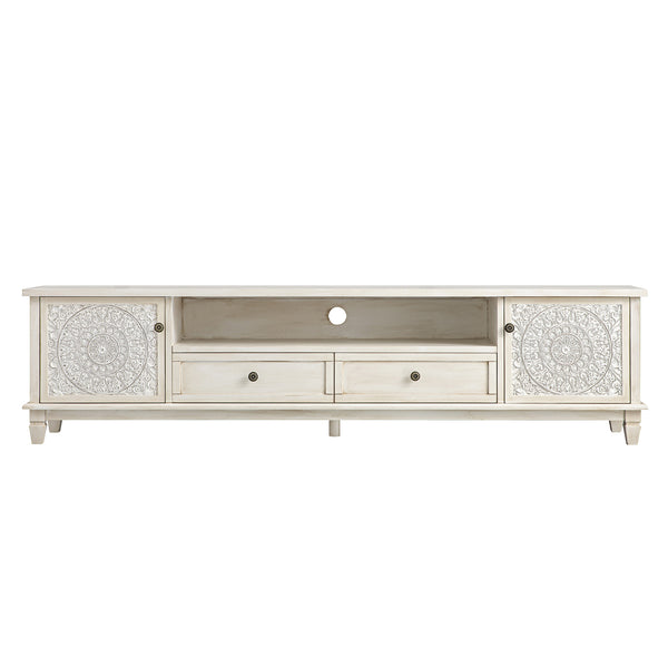 Chantilly Whitewashed 200cm Wide TV Unit