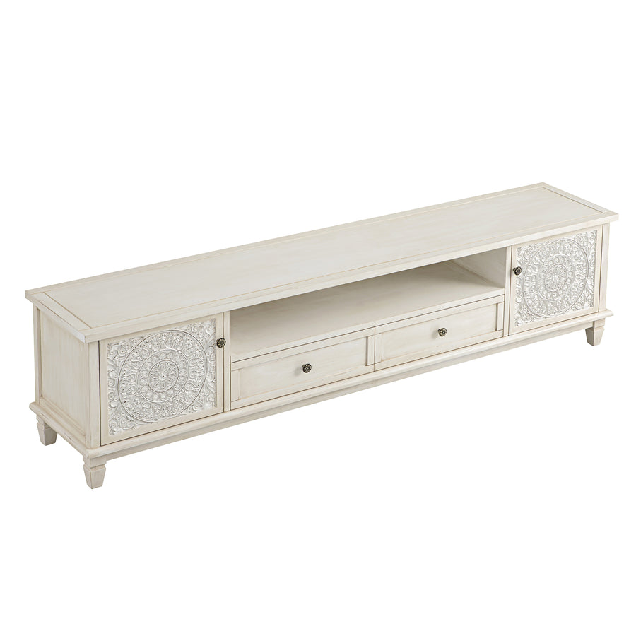 Chantilly Whitewashed 200cm Wide TV Unit