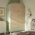 Maude Double Wardrobe, Muted Pistachio Ash with Raffia - daals