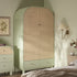 Maude Double Wardrobe, Muted Pistachio Ash with Raffia