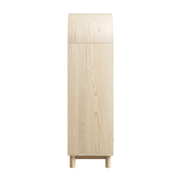 Maude Double Wardrobe, Natural Ash with Raffia