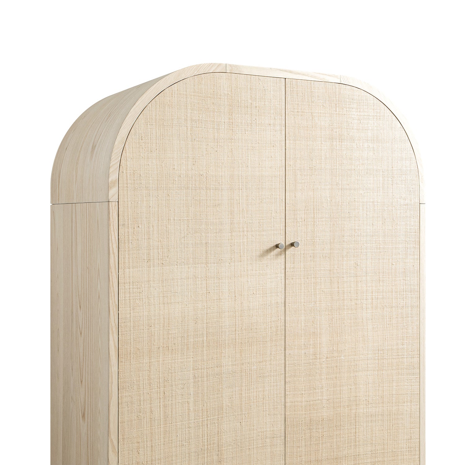 Maude Double Wardrobe, Natural Ash with Raffia