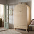 Maude Double Wardrobe, Natural Ash with Raffia
