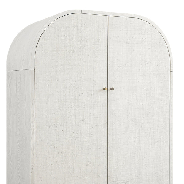 Maude Double Wardrobe, Washed White Ash with Raffia - daals