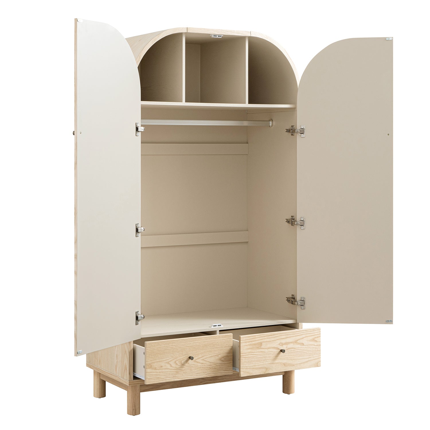 Maude Double Wardrobe, Natural Ash
