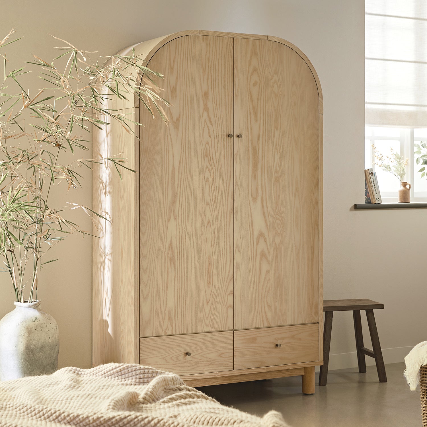 Maude Double Wardrobe, Natural Ash