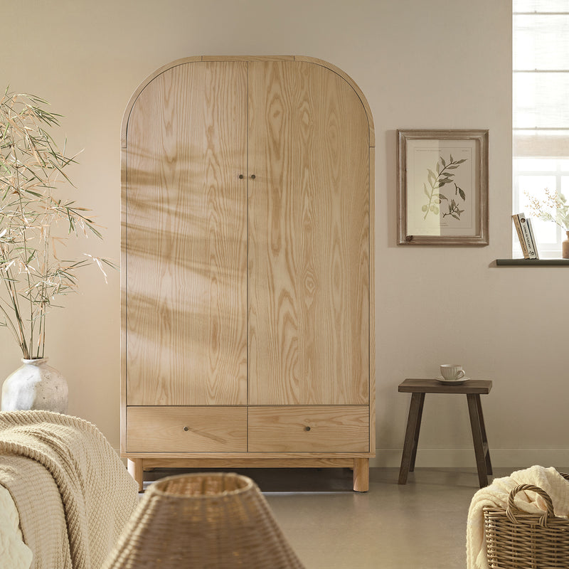 Maude Double Wardrobe, Natural Ash - daals