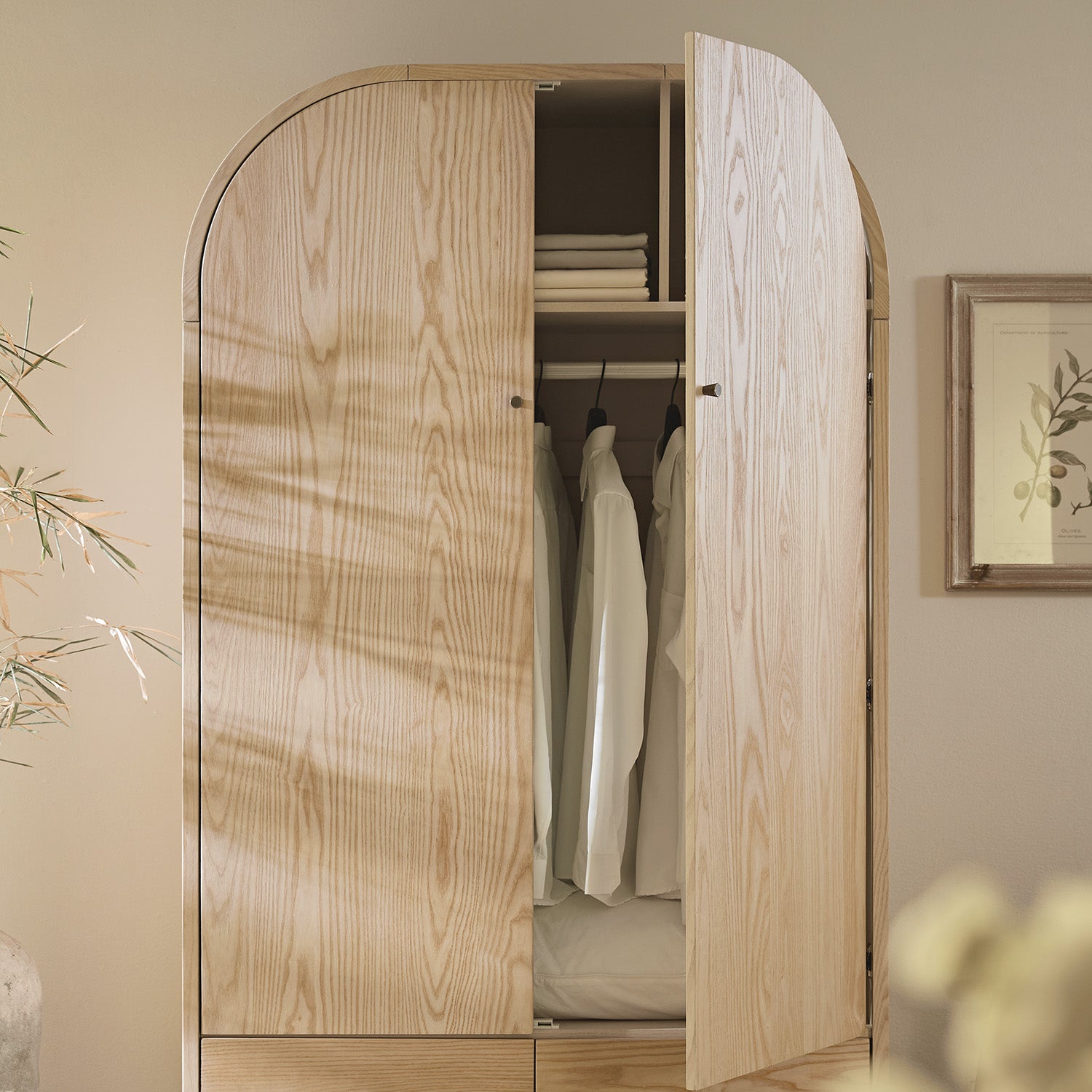 Maude Double Wardrobe, Natural Ash