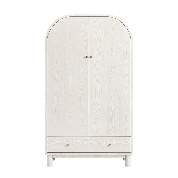 Maude Double Wardrobe, Washed White Ash